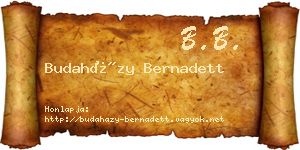 Budaházy Bernadett névjegykártya